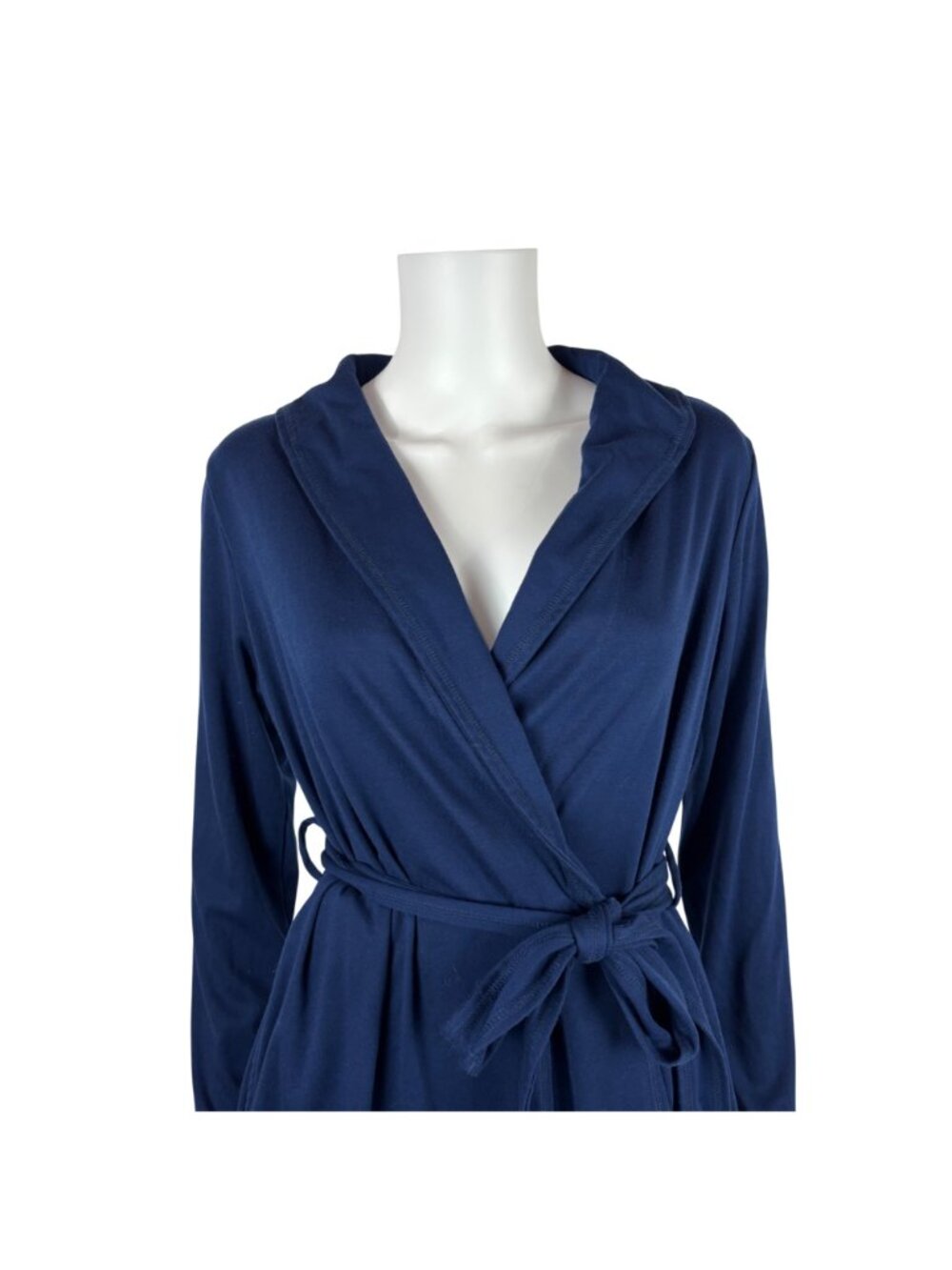 Gilligan & O'Malley Dark Blue Robe Womens XS/S Solid Above The Knee Lounge Sleep - Picture 4 of 10